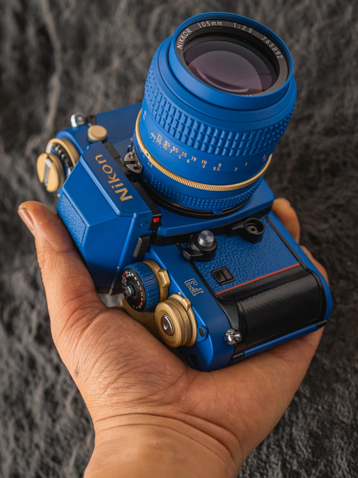 Nikon F3 Custom Modified - Royal Blue & Gold