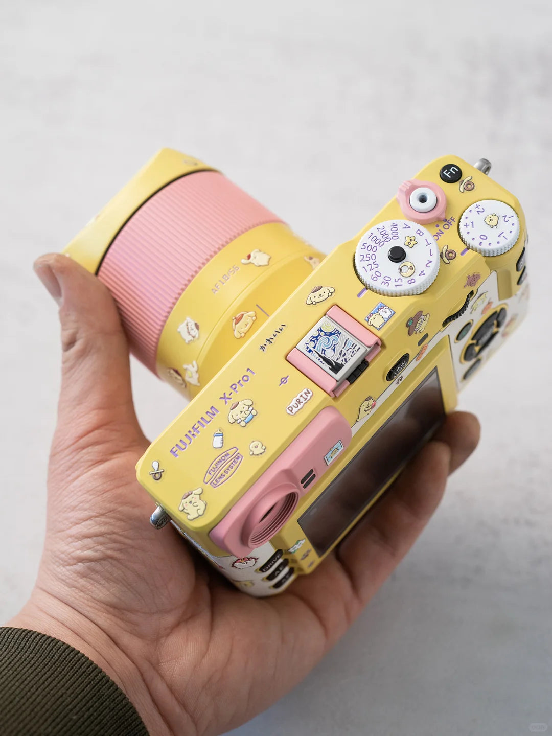 Fujifilm X-Pro1 Custom Modified - Pompompurin Pastel (with TTArtisan 56mm f/1.8)