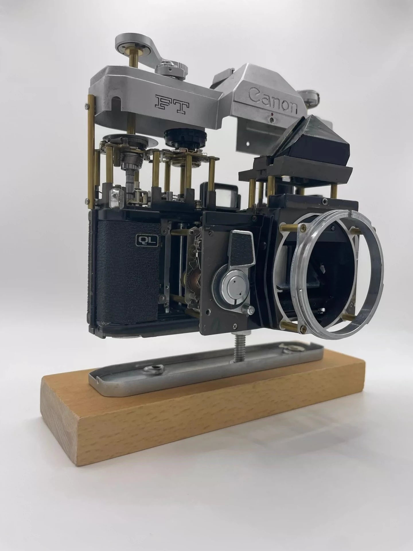 Canon FT Exploded View Camera Art - Vintage 35mm Display /  Disassembled Camera - 2CFA