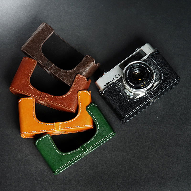 TP Handmade Leather Konica C35 EFJ AF AF2 Camera Bag C35 Genuine Leather Case Film Camera Protective Case - 2CFA