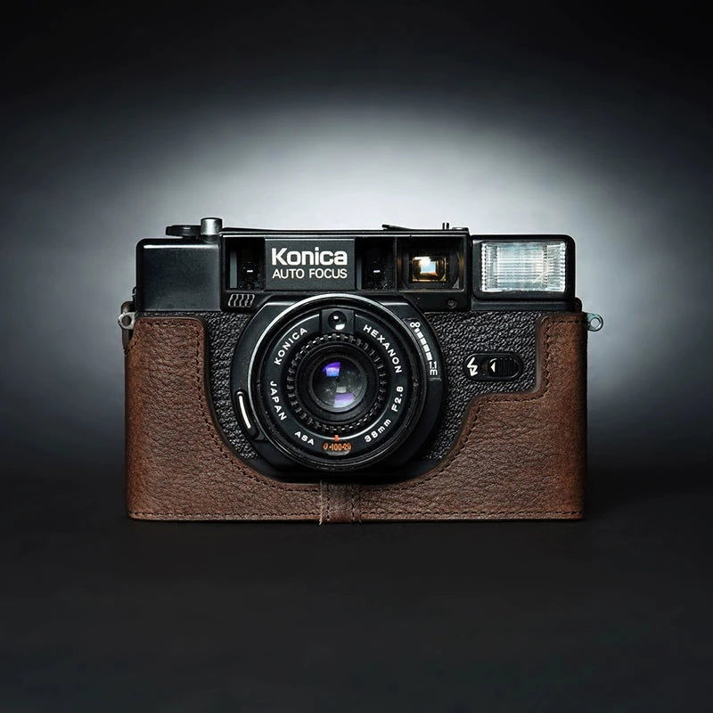 TP Handmade Leather Konica C35 EFJ AF AF2 Camera Bag C35 Genuine Leather Case Film Camera Protective Case - 2CFA